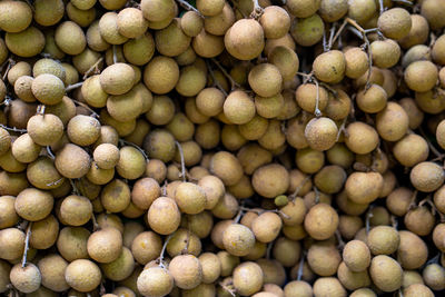 Full frame shot of longan for sale at market stall