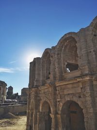 Low angle view of old ruin