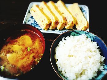 Close-up of served food