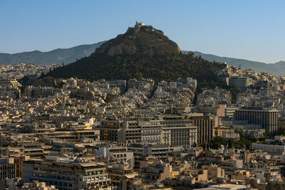 Aerial view of buildings in city