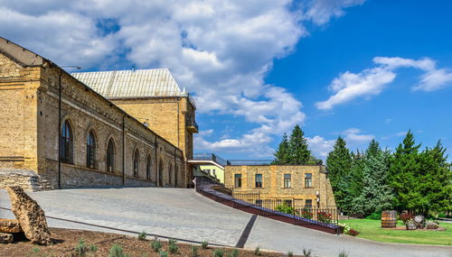 Prince trubetskoy winery castle in kherson region, ukraine, on a sunny summer day