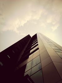 Low angle view of modern building against sky