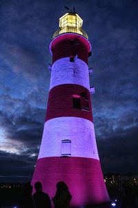 Low angle view of lighthouse against sky