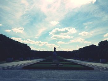 Built structure against cloudy sky