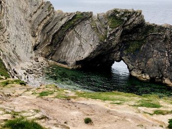 Rock formations by sea