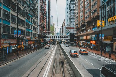 Cars moving on road in city