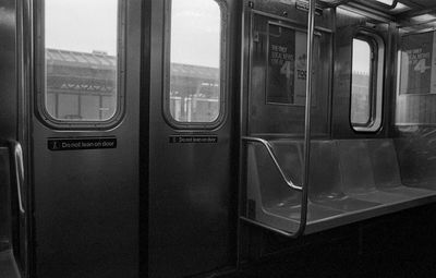 View of train window