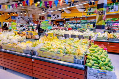 Fruits for sale at market stall