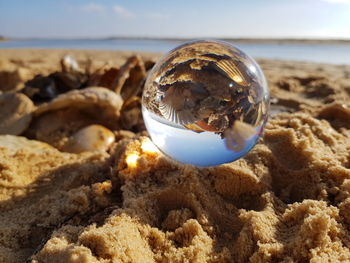 Close-up of rocks on beach