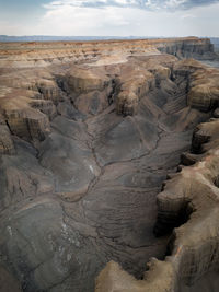 Scenic view of desert against sky