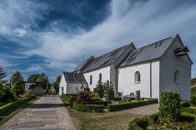 Jelling church with the famous 1000 years old runestones of danish king harald