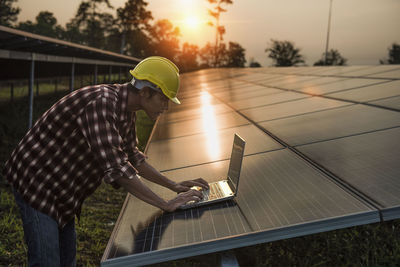 Man working at construction site
