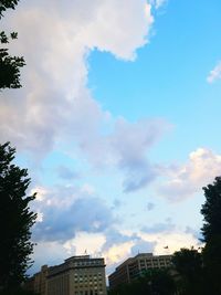 Low angle view of buildings against sky