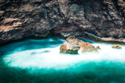 Rock formations in sea