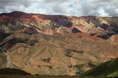 Aerial view of dramatic landscape