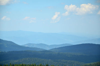 Idyllic landscape of the mountain kopaonik, in serbia, in summer