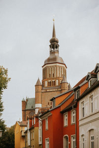 Low angle view of buildings against sky