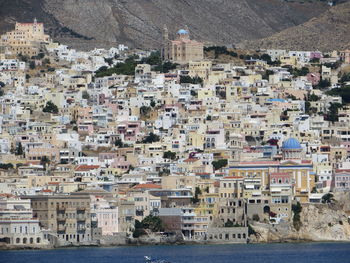 Aerial view of buildings in city