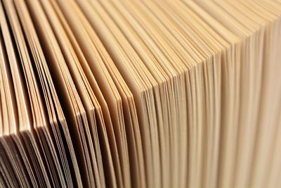 Close-up of book on table