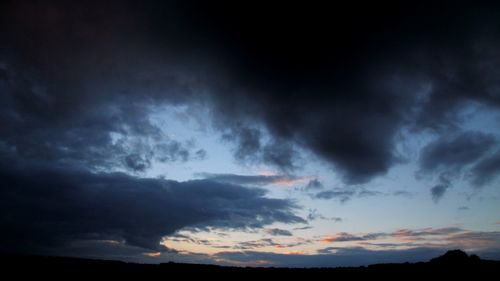 Dramatic sky over landscape