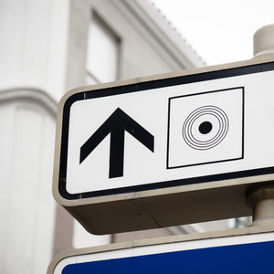 Low angle view of road sign