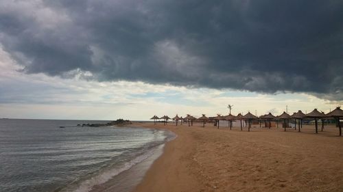 Panoramic view of beach against sky