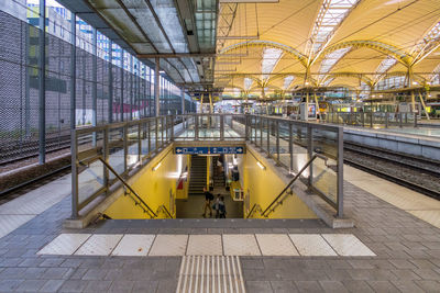 Train at railroad station