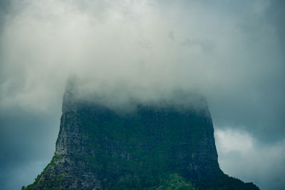 Low angle view of mountain against sky