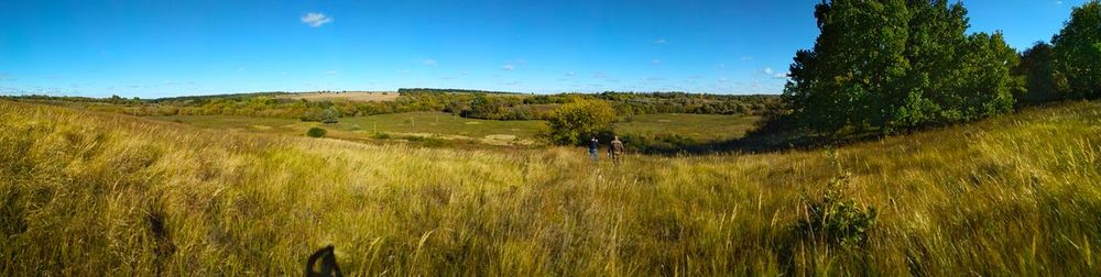 Scenic view of land against sky
