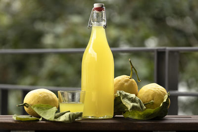 Close-up of drink on table