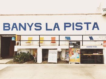 Information sign on building