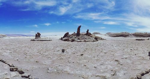 Panoramic view of beach against sky