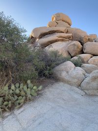 Rock formations against sky