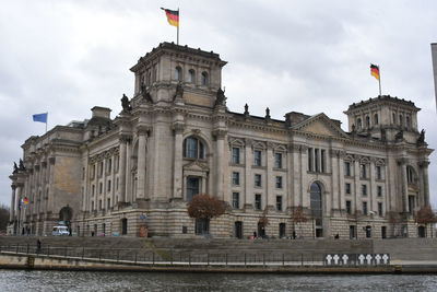 View of historical building against cloudy sky