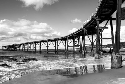 Bridge over river against sky