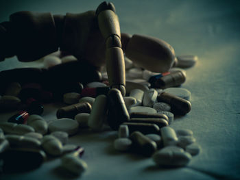 Close-up of candies on table