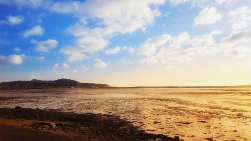 Scenic view of desert against sky