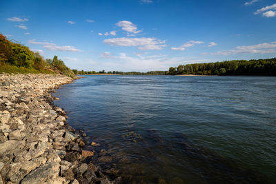 Scenic view of river against sky