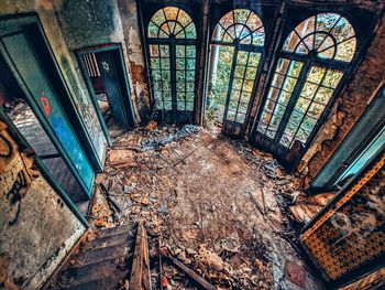 Interior of abandoned building