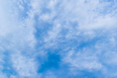 Low angle view of clouds in sky