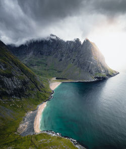 Scenic view of mountain against sky