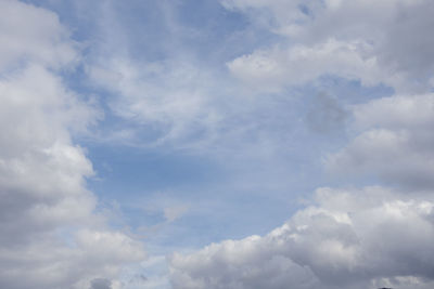 Low angle view of clouds in sky