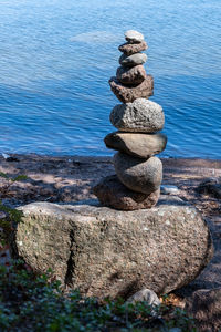Stack of stones on beach