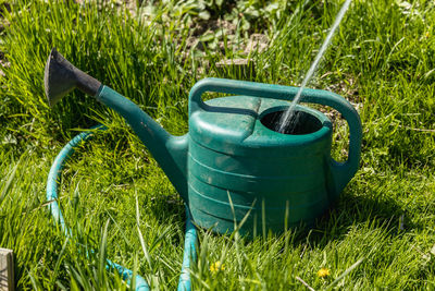 Close-up of watering can