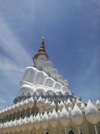 Low angle view of temple against sky