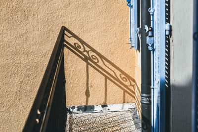 Closed door of building