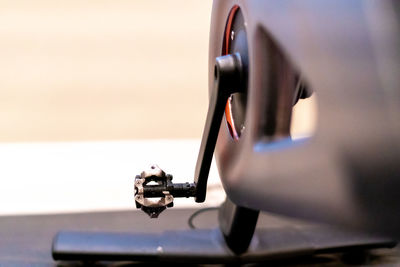 Close-up of exercise bike