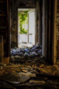 Interior of abandoned building