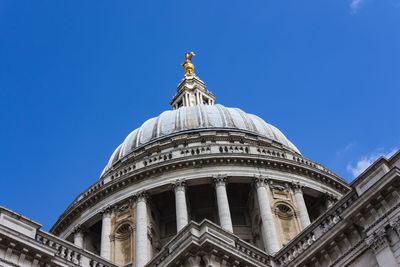 Low angle view of cathedral against blue sky