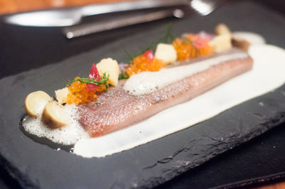 Close-up of dessert in plate